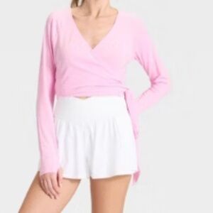 JoyLab Wrap Top - Like New - Pink - Size small